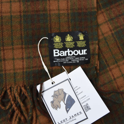 Vintage Barbour Wool Scarf ca. 140cm - Plaid