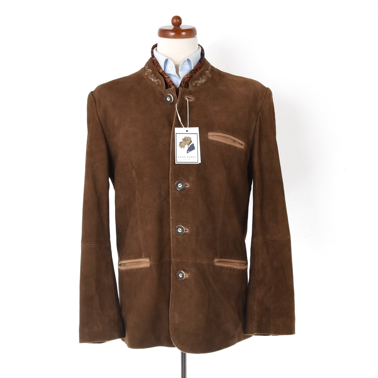 Der Wildschütz Goat Suede Janker/Jacket Size 48 - Brown