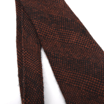 NOS Alois Pichler Wien 1970er Krawatte 100% Wolle - Orange/Schwarz