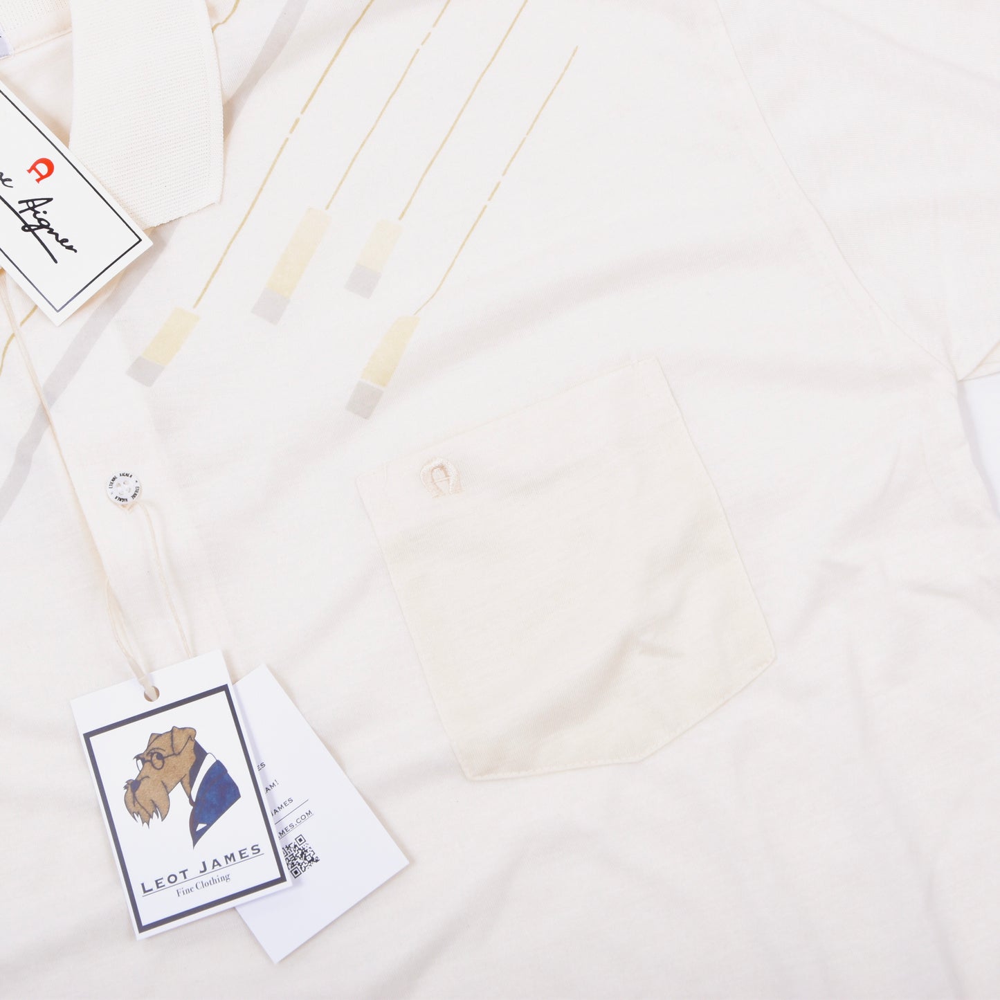 NOS Etienne Aigner Poloshirt Größe L ca. 57cm - Creme