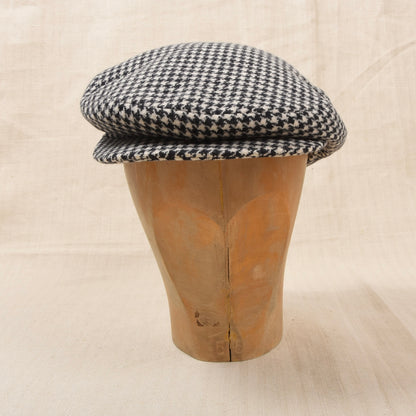 Vintage Italian Wolle Schiebermütze Gr. 57 - Hahnentritt