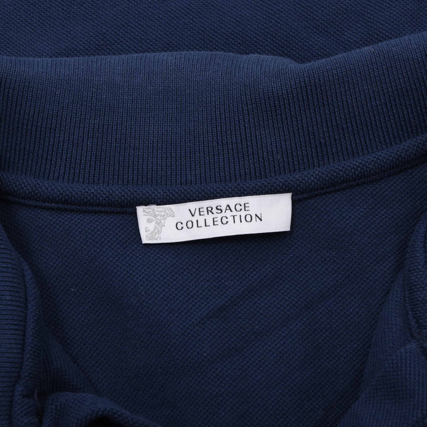 Versace Collection Medusa Polohemd Größe M ca. 49.5cm - Marineblau
