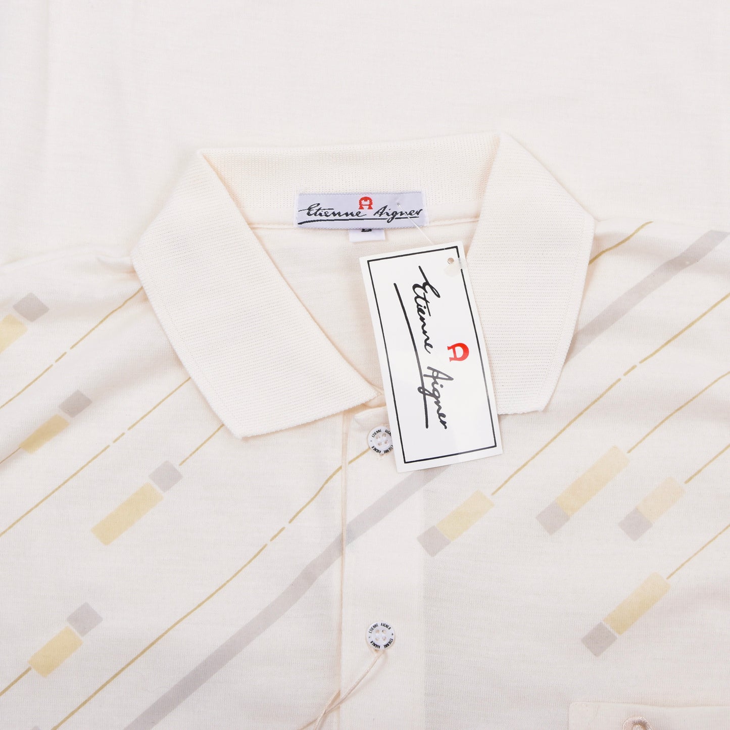 NOS Etienne Aigner Poloshirt Größe L ca. 57cm - Creme