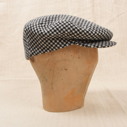 Vintage Italian Wolle Schiebermütze Gr. 57 - Hahnentritt
