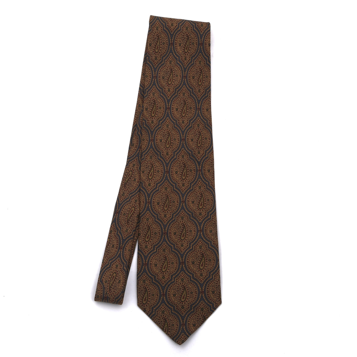 Vintage Altea Ancient Madder Silk Tie Made in Italy - Red/Gold Paisley