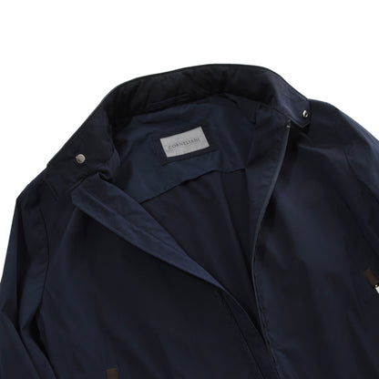 Corneliani Silk Blend Blouson/Jacket Size 50 Chest ca. 56cm - Navy Blue