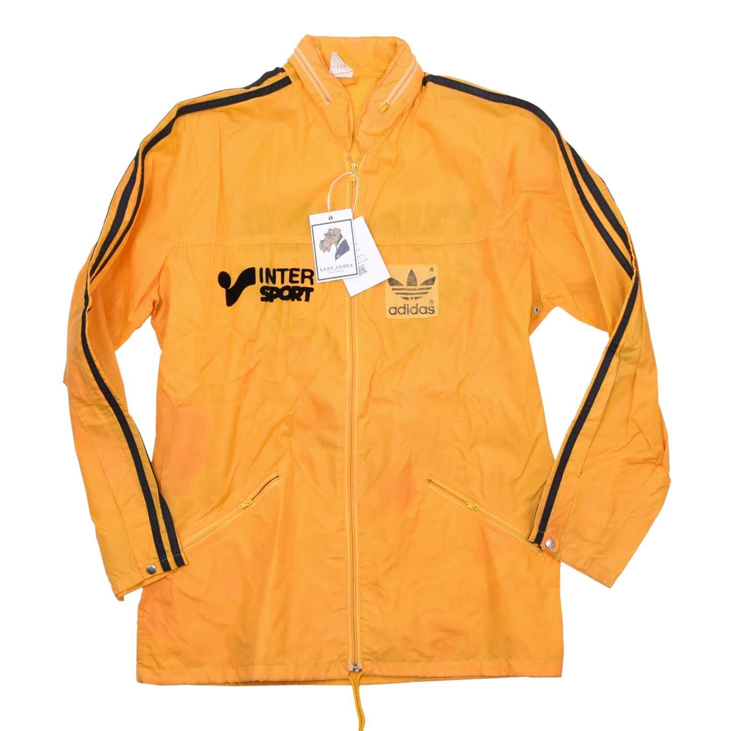 Vintage Adidas Nylon Regenjacke Größe D50 ca. 60cm - Gelb
