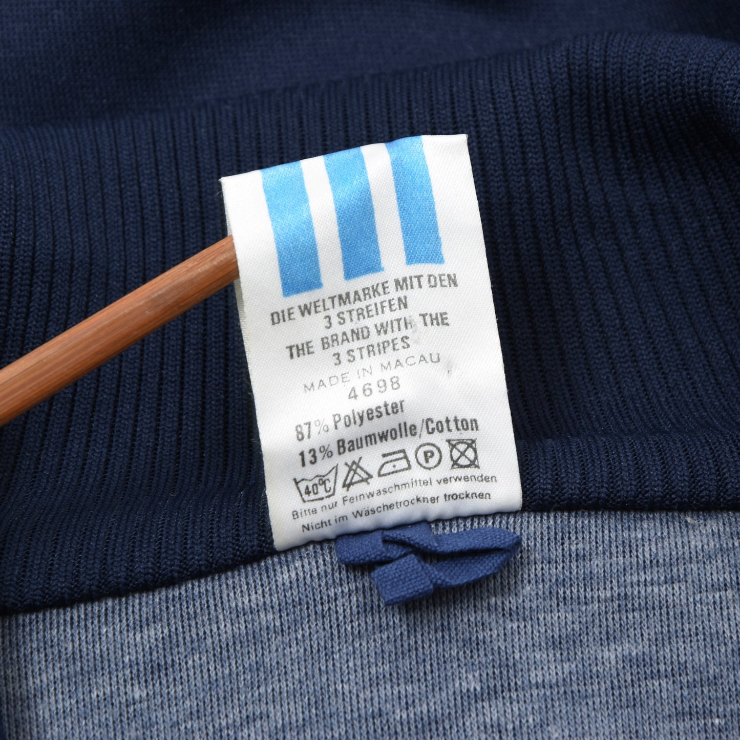 Vintage Adidas Trainingsjacke Größe D46/XS - blau/grau/Marineblau