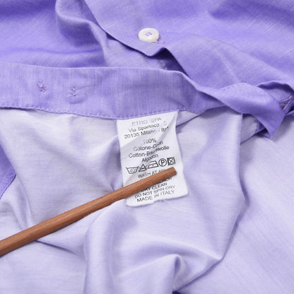 Etro Milano x2 Hemden Größe 41 – Lila/Blau