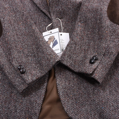 Aristokrat Harris Tweed Wool Jacket Size 26 ca. 58cm - Brown