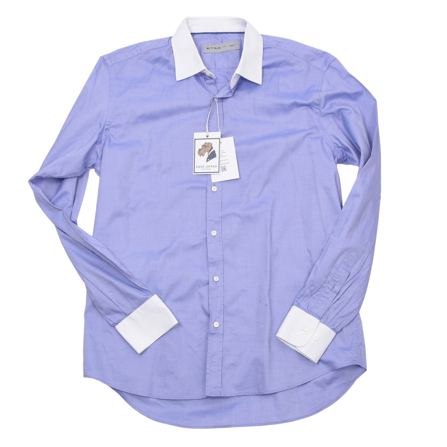 Etro Milano x2 Hemden Größe 41 – Lila/Blau