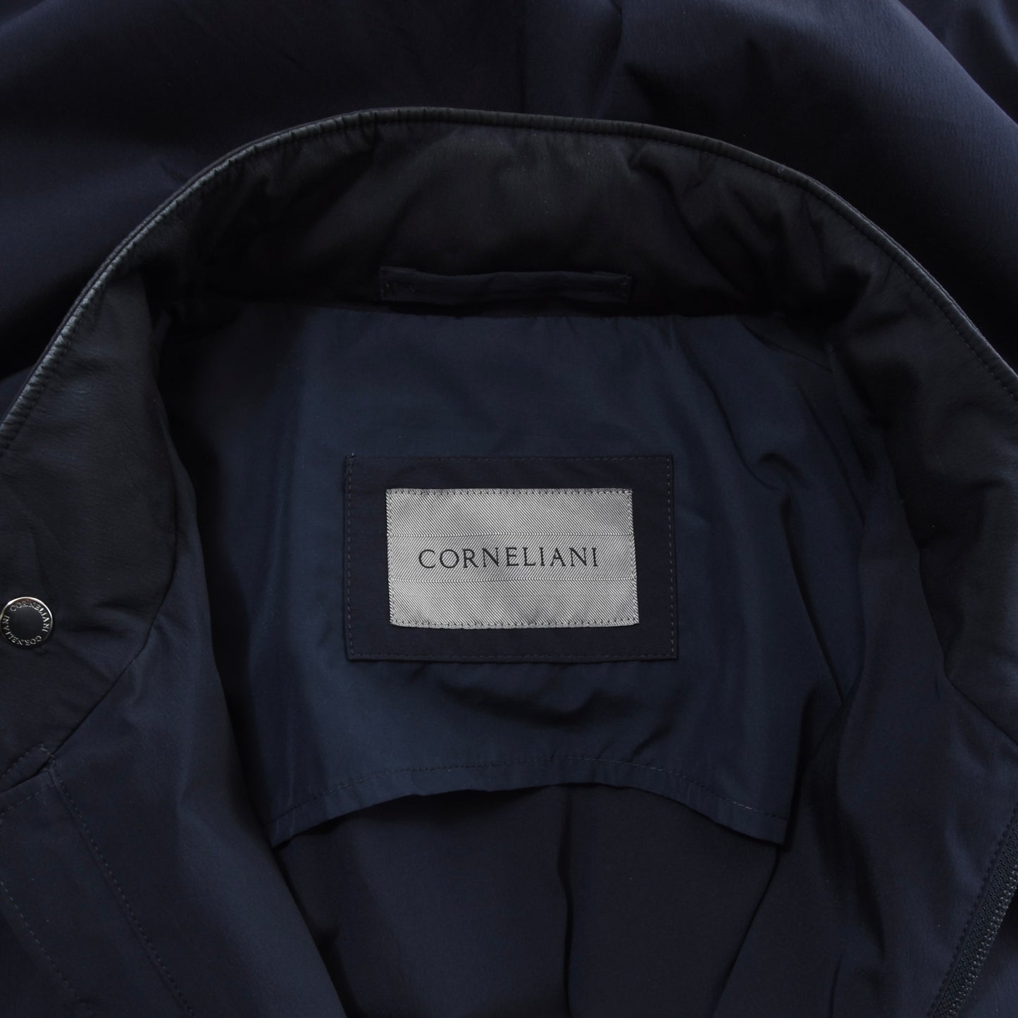 Corneliani Silk Blend Blouson/Jacket Size 50 Chest ca. 56cm - Navy Blue