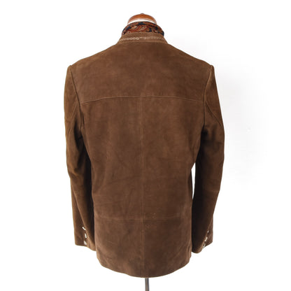 Der Wildschütz Goat Suede Janker/Jacket Size 48 - Brown