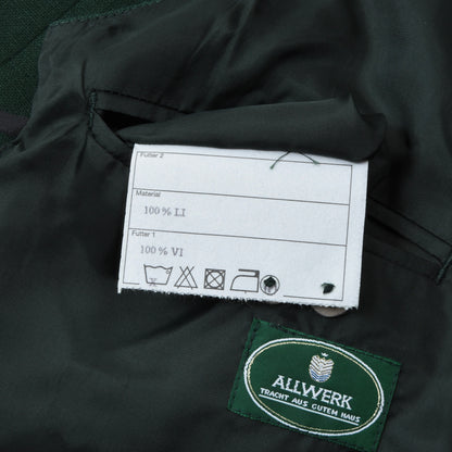 Allwerk Linen Trachten Vest Size 52 ca. 56cm - Green