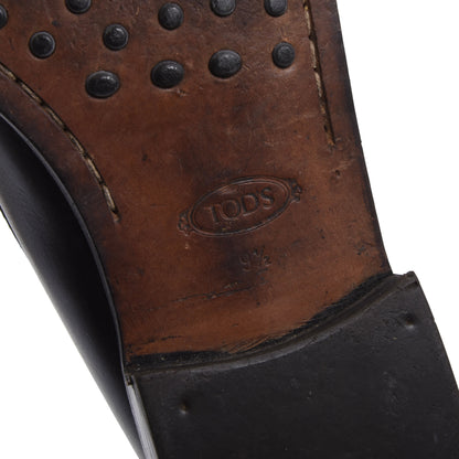 Tod's Classic Leather Loafers Size 9 1/2 - Black