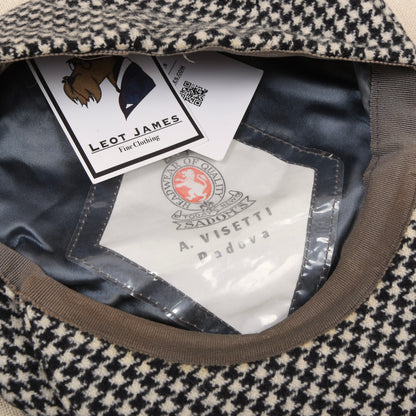 Vintage Italian Wolle Schiebermütze Gr. 57 - Hahnentritt