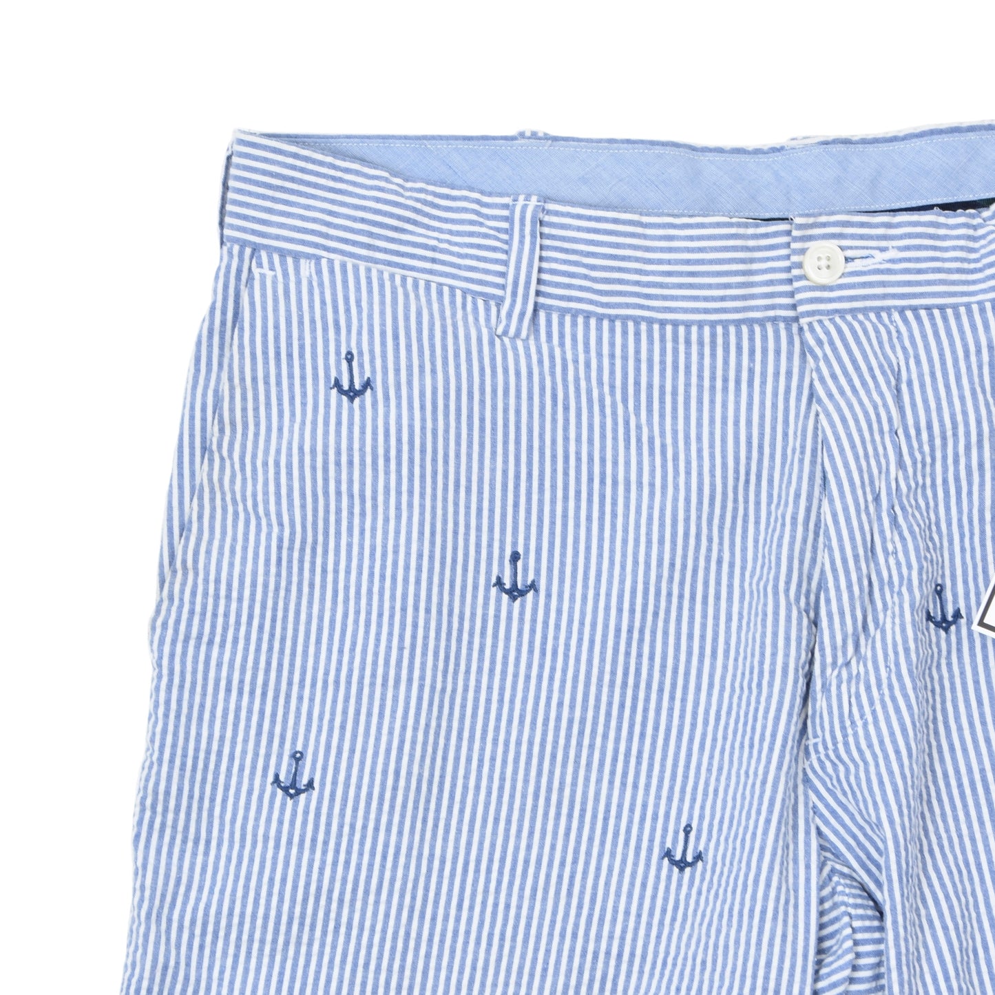 Polo Ralph Lauren Seersucker Shorts Size 32 - Blue/White Anchor