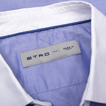 Etro Milano x2 Hemden Größe 41 – Lila/Blau