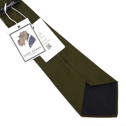 Vintage Adlmüller Silk Tie Width: 11cm - Olive Green