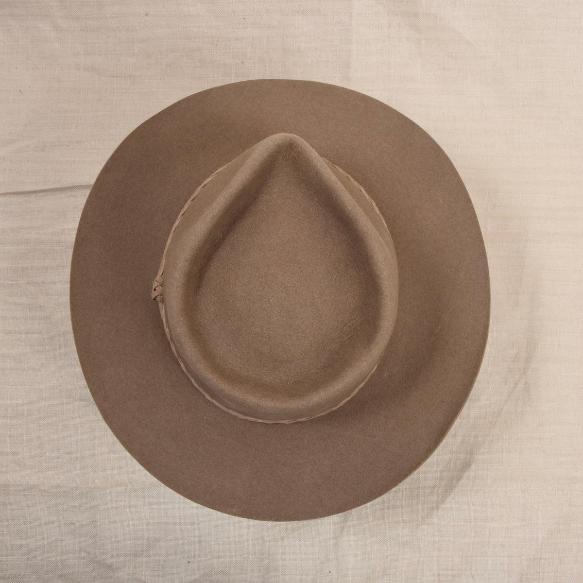 Vintage Akubra Snowy River Fellfilz Hut Made in Australien ca. Gr. 58 - Grau-Braun/Tan
