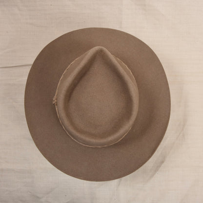 Vintage Akubra Snowy River Fellfilz Hut Made in Australien ca. Gr. 58 - Grau-Braun/Tan