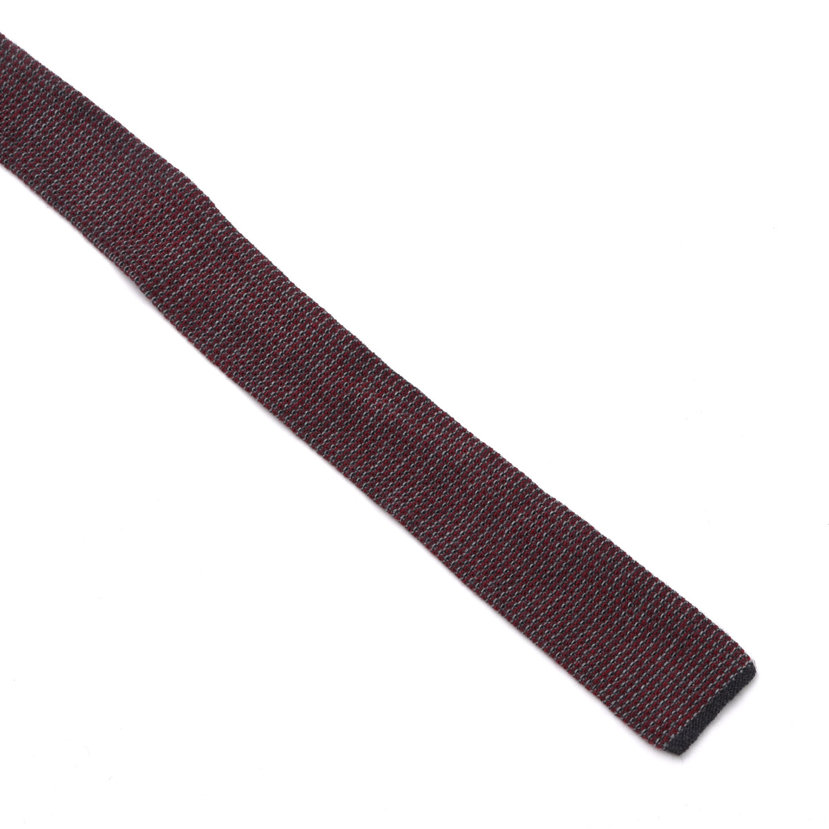 NOS Bleyle 100% Wolle Strickkrawatte Made in West Germany – Grau/Rot