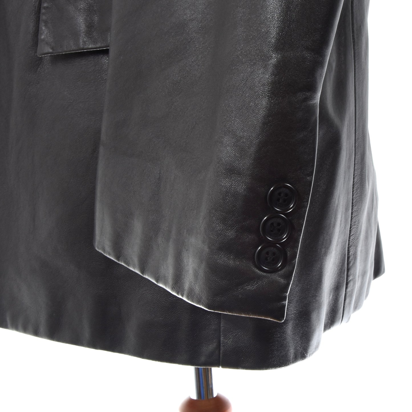 Hugo Boss Lambskin Leather Jacket Size 52 - Black