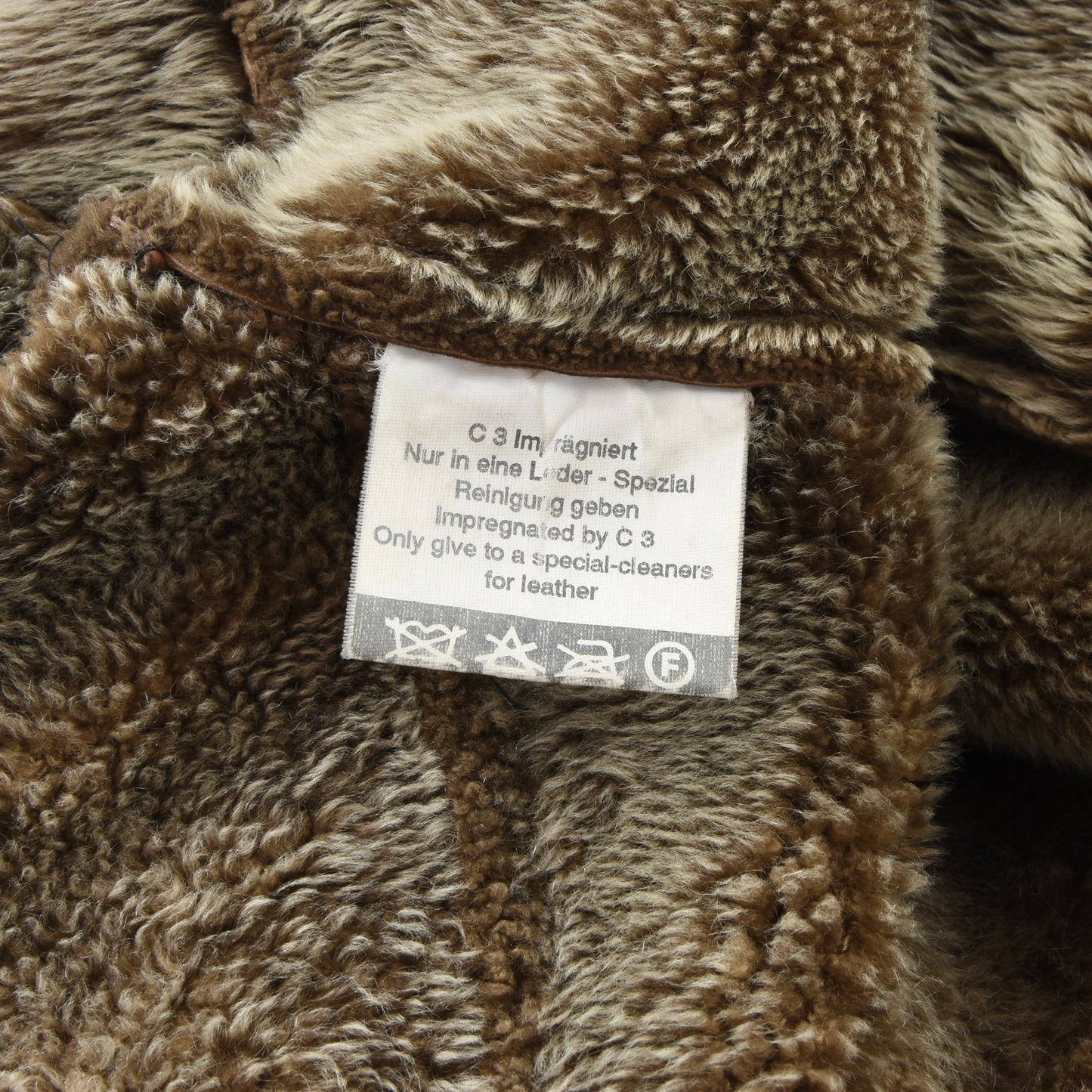 Vintage Christ Shearling Coat Size 54 Chest ca. 66cm - Brown