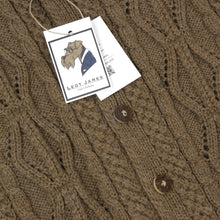 Laden Sie das Bild in den Galerie-Viewer, Classic Handknit Trachten Alpaca Wool Cardigan Sweater/Trachtenweste Chest ca. 52.5cm - Brown