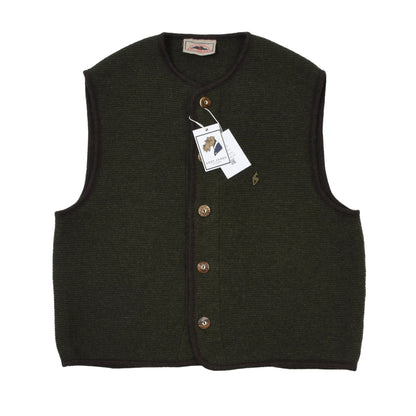 Kitz Pichler Wool Sweater Vest/Trachtenweste Chest Size 60 ca. 61cm - Green