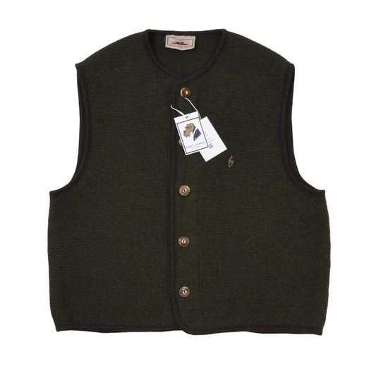 Kitz Pichler Wool Sweater Vest/Trachtenweste Gr. 60 Chest ca. 61cm - Grün