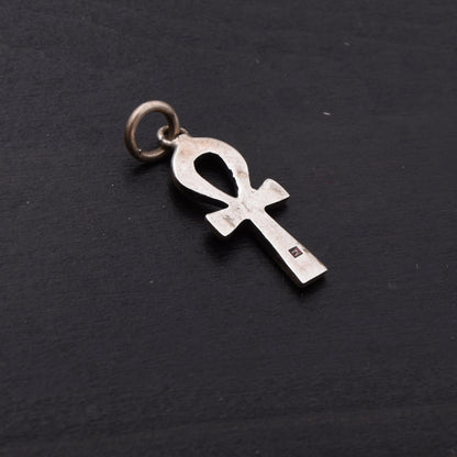 Vintage .800 Silver Egyptian Ankh Cross Charm/Pendant ca. 2cm