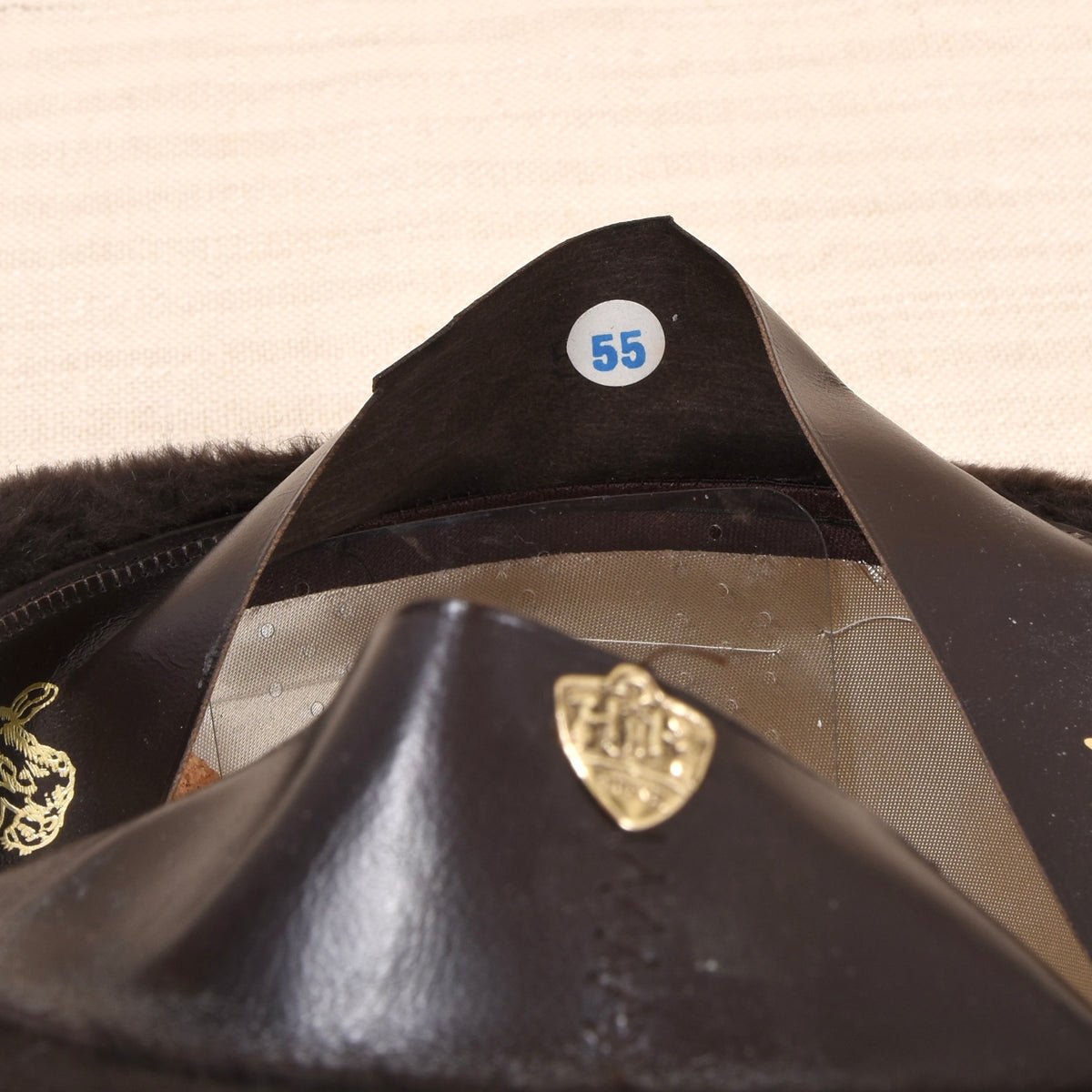 Vintage Hückel Langhaar Fellfilz Trilby Hut Gr. 55 - Schokobraun