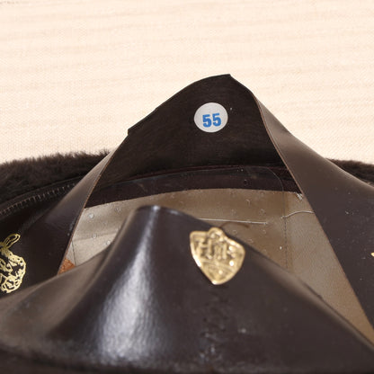 Vintage Hückel Langhaar Fellfilz Trilby Hut Gr. 55 - Schokobraun
