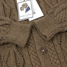 Laden Sie das Bild in den Galerie-Viewer, Classic Handknit Trachten Alpaca Wool Cardigan Sweater/Trachtenweste Chest ca. 52.5cm - Brown