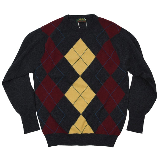 Peter Scott Wool Sweater Size UK40 Chest ca. 55cm - Grey Argyle
