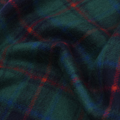 Vintage DAKS London Wool Scarf ca. 142cm - Blue/Green Plaid