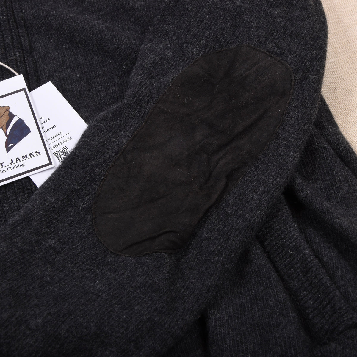 Barbour Essential Strickjacke aus Wolle Größe M - Grau