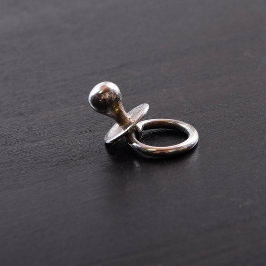 Vintage Uno A Erre 925 Sterlingsilber Schnuller Anhänger/Charm ca. 2,5 cm