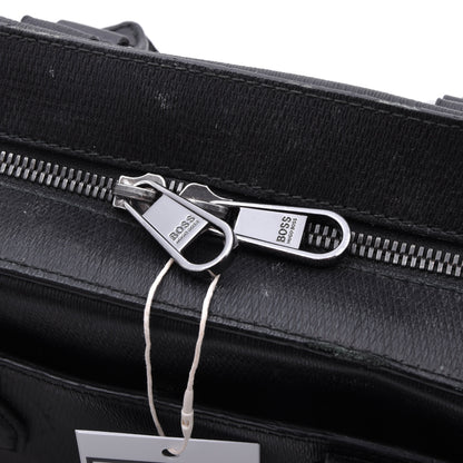 Hugo Boss Ledertasche/Laptop-Tablet-Tasche ca. 40cm - Schwarz