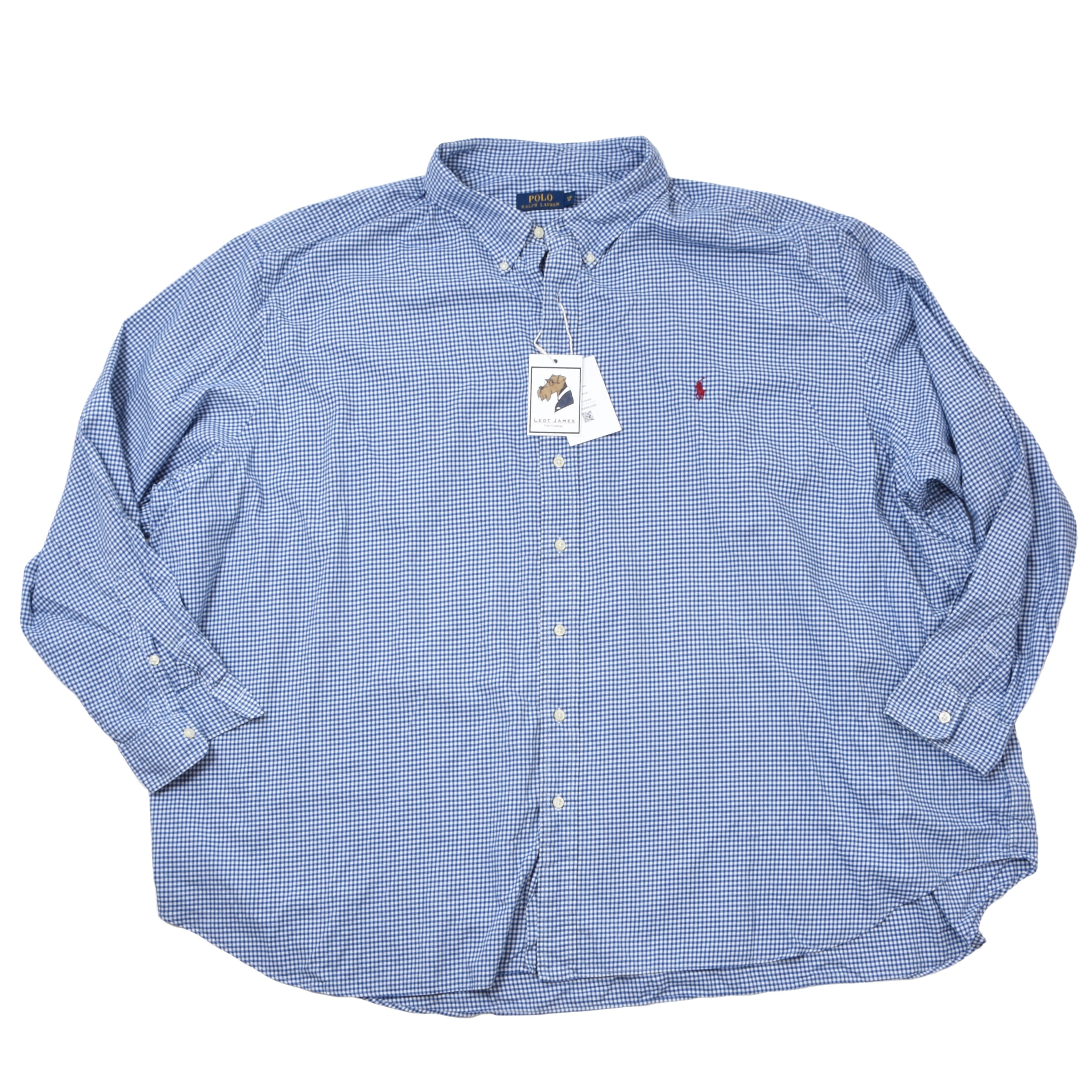 Polo Ralph Lauren Shirt Size 5XB ca. 94.5cm Chest Blue White Leot James