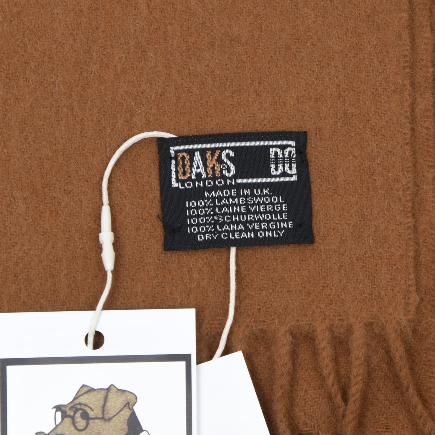 Vintage DAKS London Wool Scarf ca. 140cm - Caramel