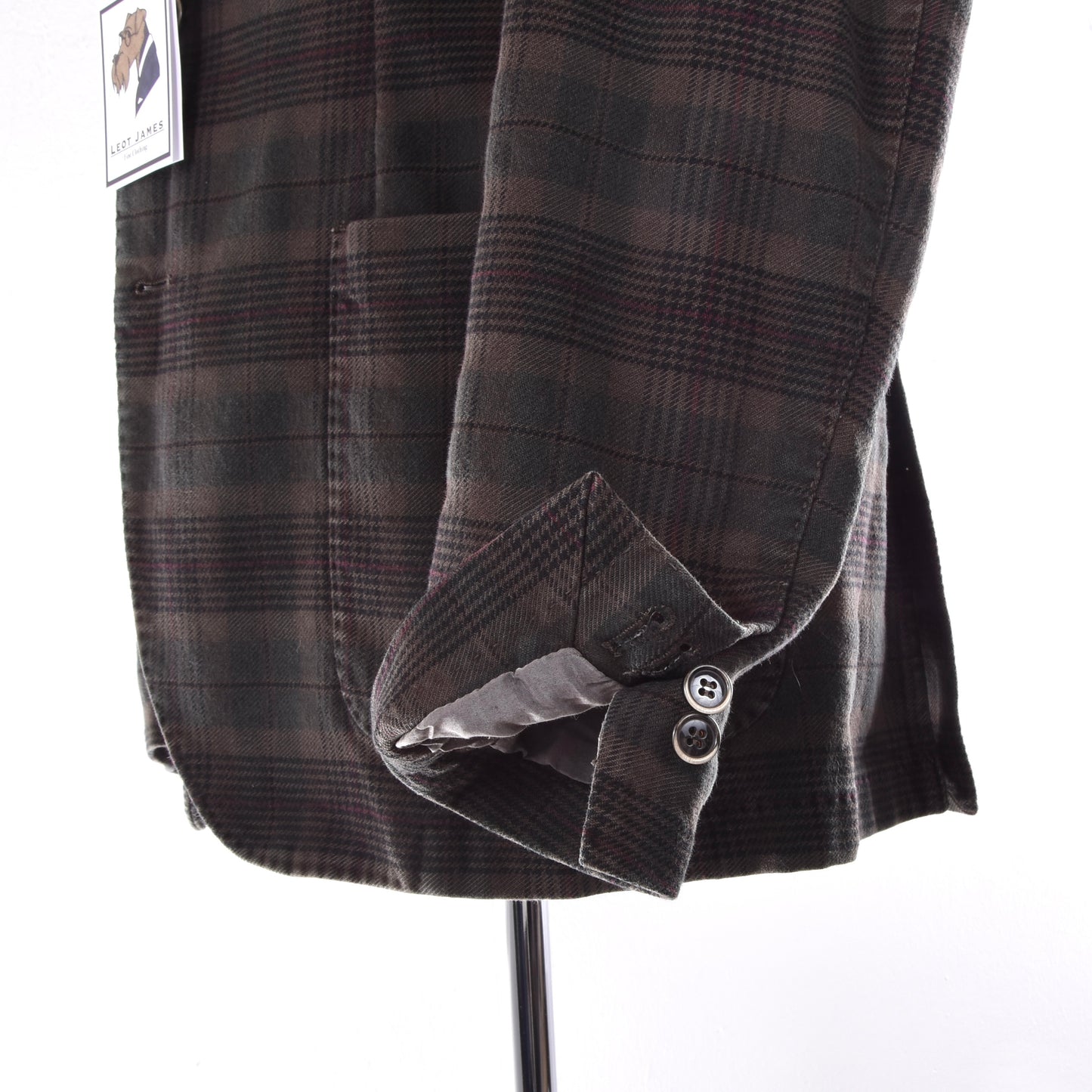 L.B.M. 1911 Unstructured Cotton Jacket Size 50 ca. 52.5cm - Plaid