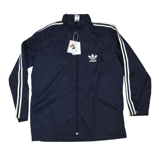 Vintage '80s Adidas Nylon Rain Jacket Size D54 - Navy Blue