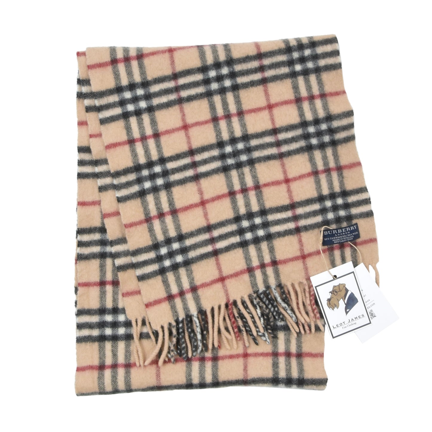 Burberry London 50% Cashmere 50% Wool Scarf  ca. 149cm - Novacheck