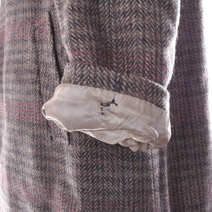 Vintage Tweedmantel, Größe 58 (ca. 63 cm), kariert
