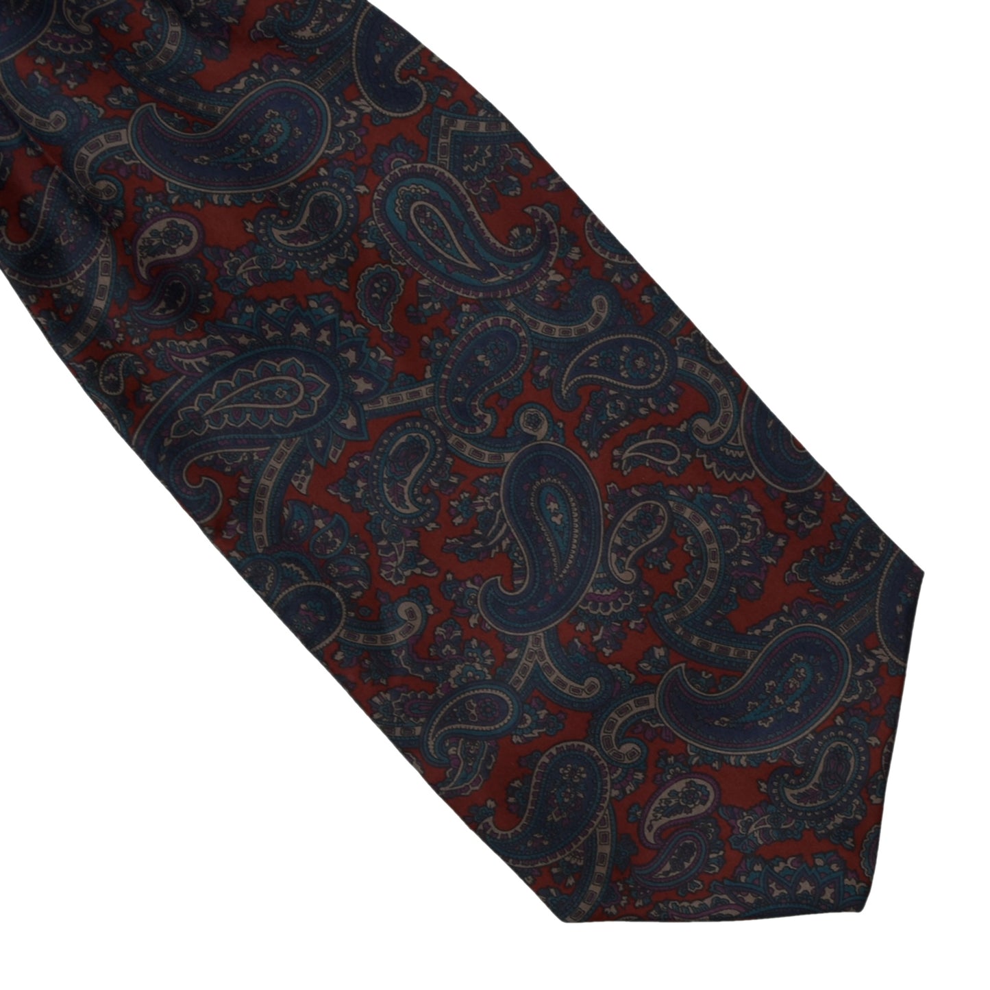 Classic Silk Ascot/Cravat Tie ca. 94.5cm/16cm - Red Paisley