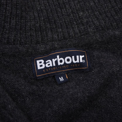 Barbour Essential Strickjacke aus Wolle Größe M - Grau