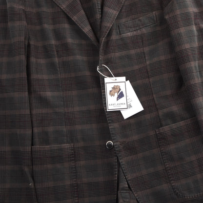 L.B.M. 1911 Unstructured Cotton Jacket Size 50 ca. 52.5cm - Plaid