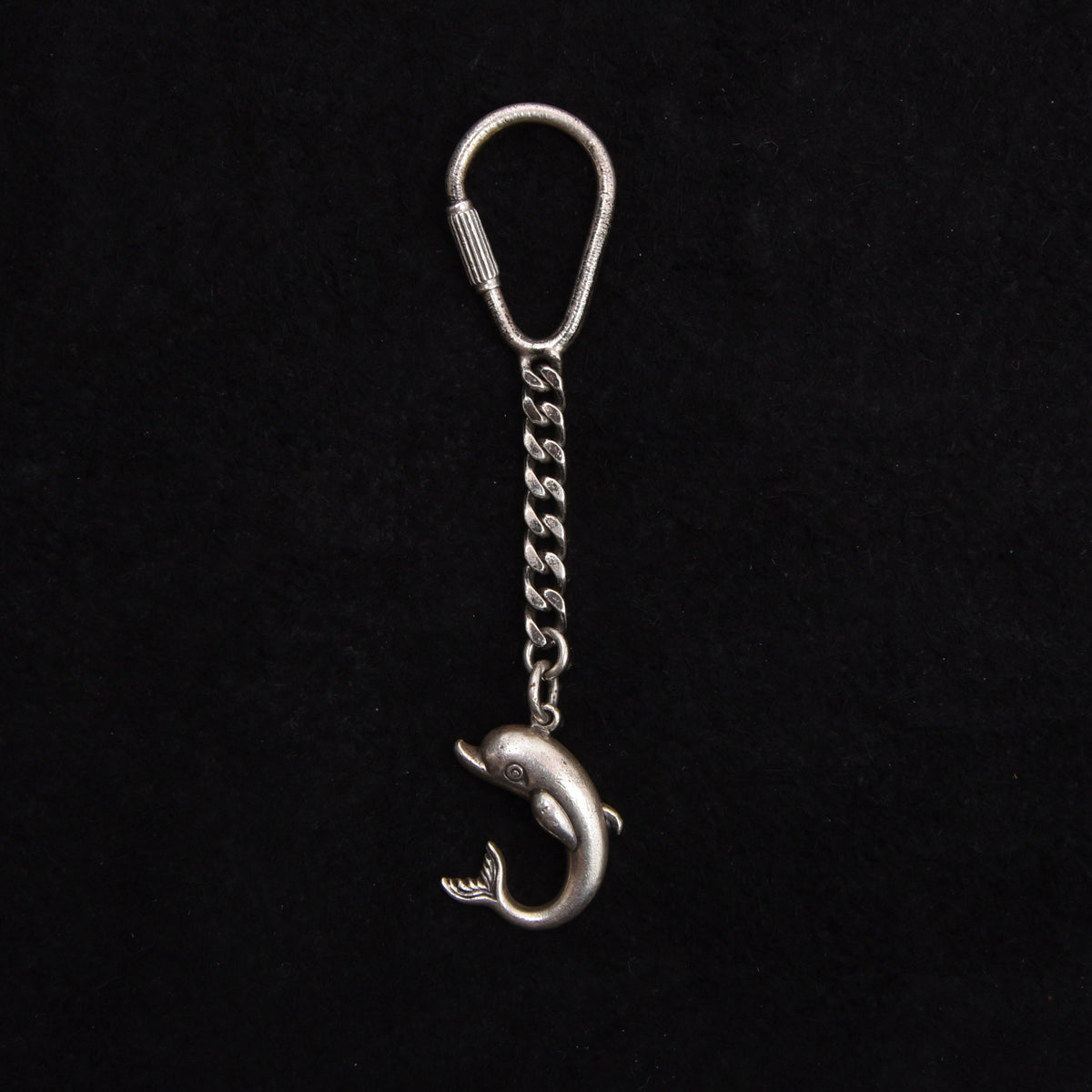 Vintage 925 Sterlingsilber Delfin Schlüsselanhänger ca. 20.88 g